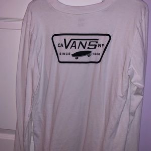 white long sleeve vans shirt